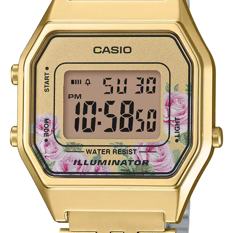 Casio Vintage Japan Quartz Retro Gold-tone Ladies Watch- LA680WGA-4C